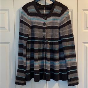 Free People Knit Stripped Sweater